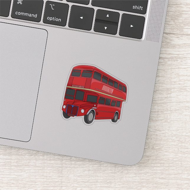 Abbildung des Cartoon von Doppeldeckern Aufkleber (Ausschnitt)