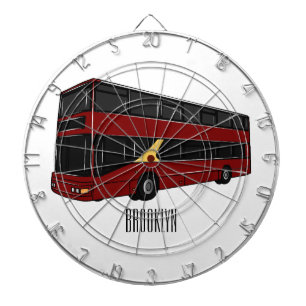 Abbildung des Cartoon von Doppeldeckern Dartscheibe