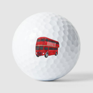 Abbildung des Cartoon von Doppeldeckern Golfball