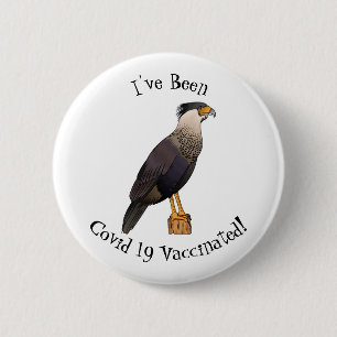 Abbildung des Cartoon von entzückten Caracara-Vöge Button