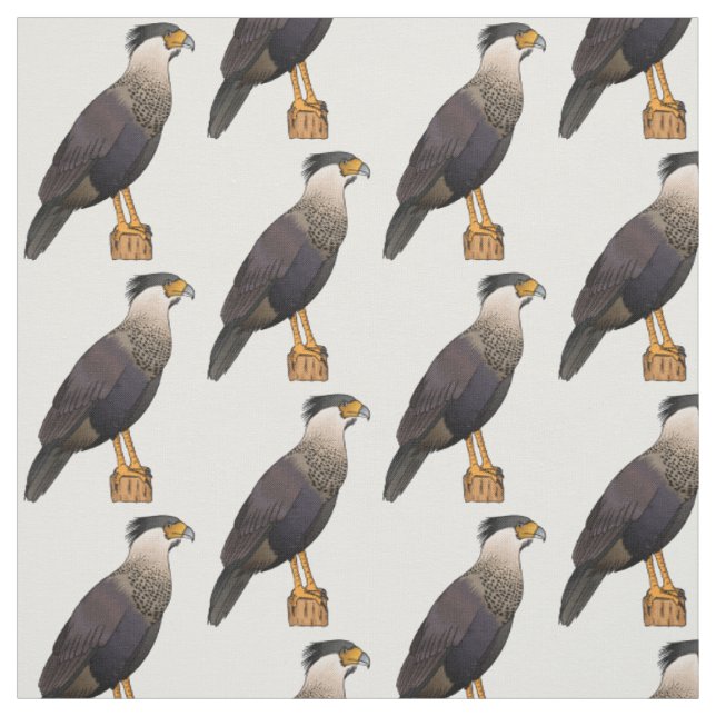 Abbildung des Cartoon von entzückten Caracara-Vöge Stoff (Muster)