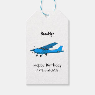 Abbildung des Cartoon von Festflugzeugen Geschenkanhänger