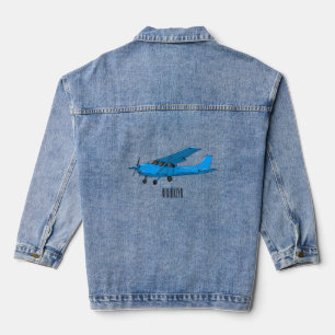 Abbildung des Cartoon von Festflugzeugen Jeansjacke