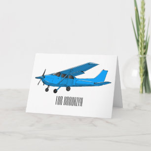 Abbildung des Cartoon von Festflugzeugen Karte