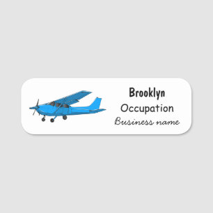 Abbildung des Cartoon von Festflugzeugen Namensschild