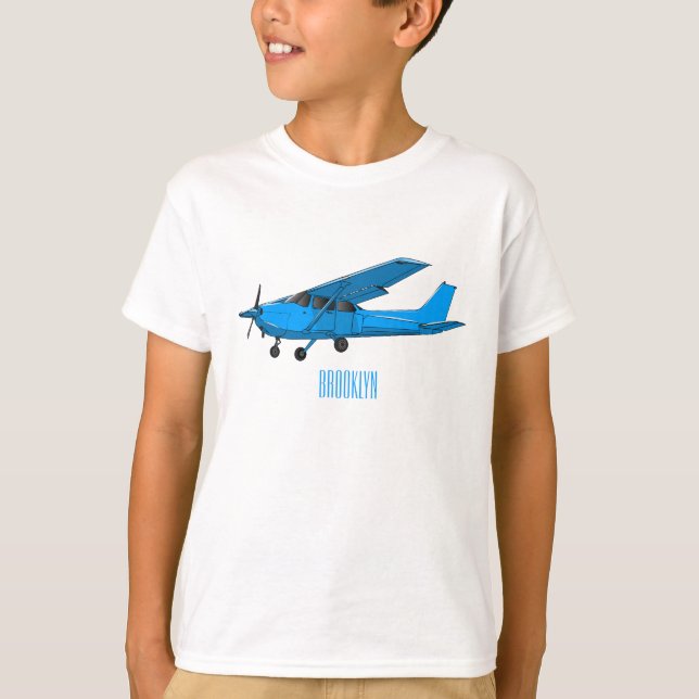 Abbildung des Cartoon von Festflugzeugen T-Shirt (Vorderseite)