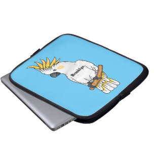 Abbildung des Cartoon von Kakatovogel mit Schwefel Laptopschutzhülle