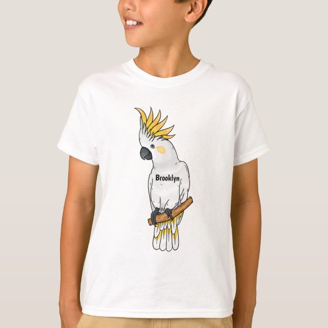 Abbildung des Cartoon von Kakatovogel mit Schwefel T-Shirt (Vorderseite)