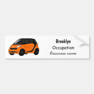 Abbildung des Cartoon von Kleinwagen Autoaufkleber
