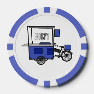 Abbildung des Cartoon von Lebensmittelkartons Pokerchips