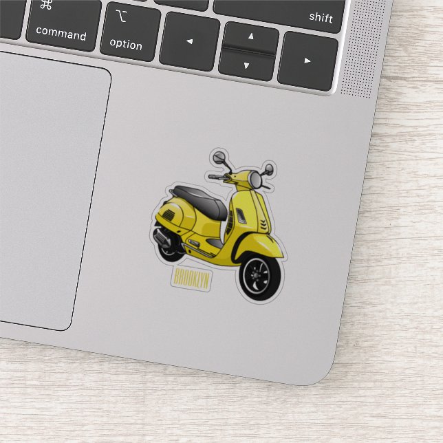 Abbildung des Cartoon von Motorrädern Aufkleber (Ausschnitt)