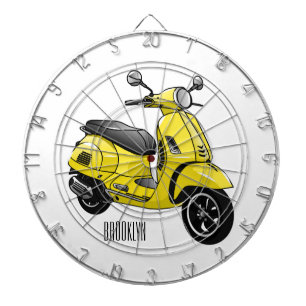 Abbildung des Cartoon von Motorrädern Dartscheibe