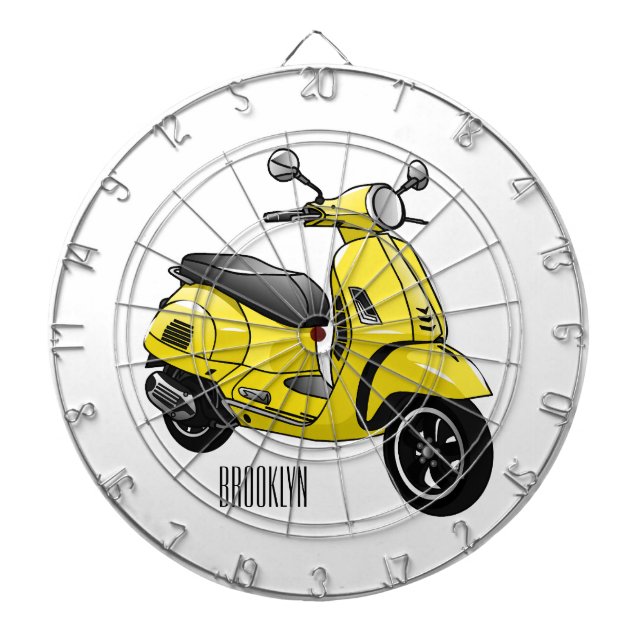 Abbildung des Cartoon von Motorrädern Dartscheibe (vorne)