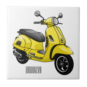Abbildung des Cartoon von Motorrädern Fliese