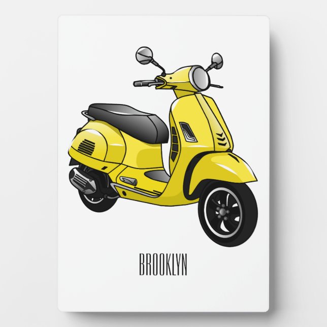 Abbildung des Cartoon von Motorrädern Fotoplatte (Vorderseite)