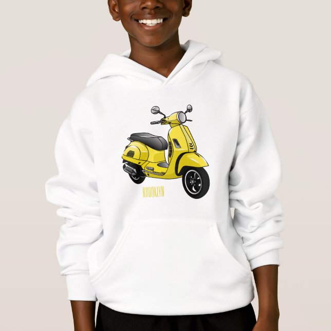 Abbildung des Cartoon von Motorrädern Hoodie (Vorderseite)