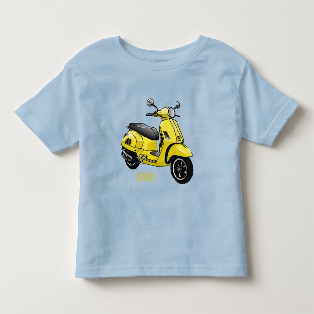 Abbildung des Cartoon von Motorrädern Kleinkind T-shirt (Vorderseite)