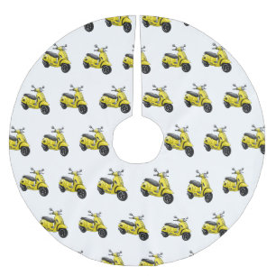 Abbildung des Cartoon von Motorrädern Polyester Weihnachtsbaumdecke