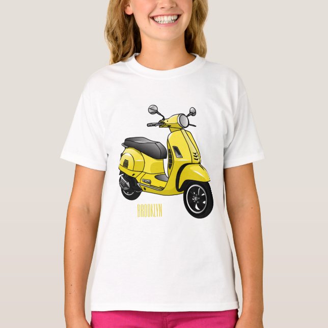 Abbildung des Cartoon von Motorrädern T-Shirt (Vorderseite)