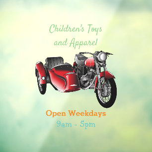 Abbildung des Cartoon von Nebenkraftwagen Fensteraufkleber