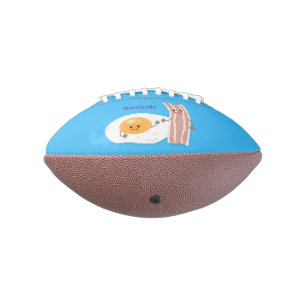 Abbildung des Cartoon von niedlichem Kawaii mit Ei Football
