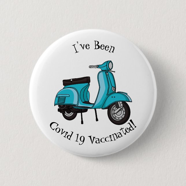 Abbildung des Cartoon von niedlichen Motorrädern Button (Vorderseite)