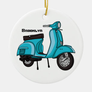 Abbildung des Cartoon von niedlichen Motorrädern Keramik Ornament