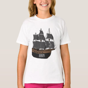Abbildung des Cartoon von Piratenschiffen T-Shirt