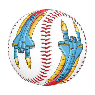 Abbildung des Cartoon von Raketenschiffen Baseball