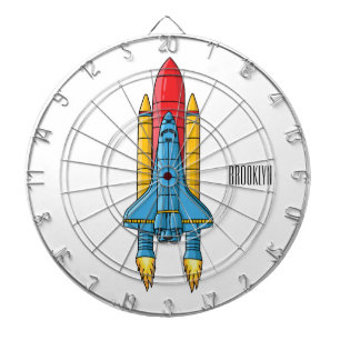 Abbildung des Cartoon von Raketenschiffen Dartscheibe