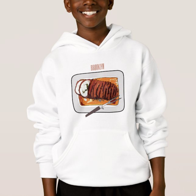 Abbildung des Cartoon von Roasttruthühnern Hoodie (Vorderseite)
