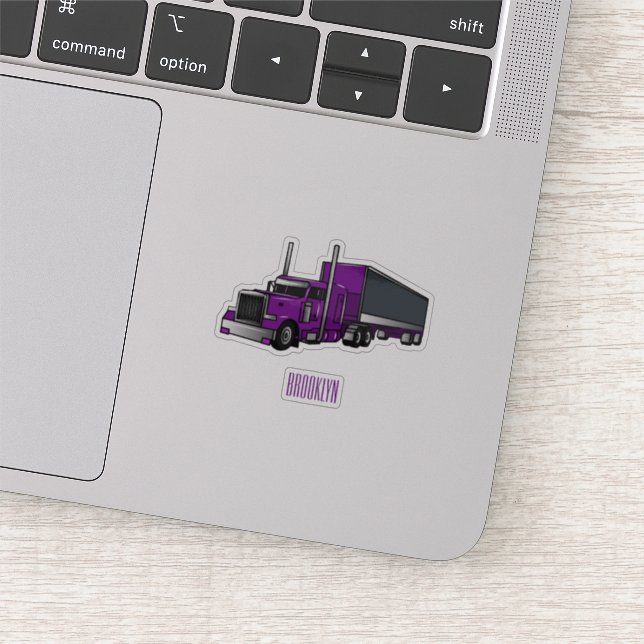 Abbildung des Cartoon von Sattelanhängern Aufkleber (Ausschnitt)