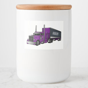 Abbildung des Cartoon von Sattelanhängern Lebensmitteletikett