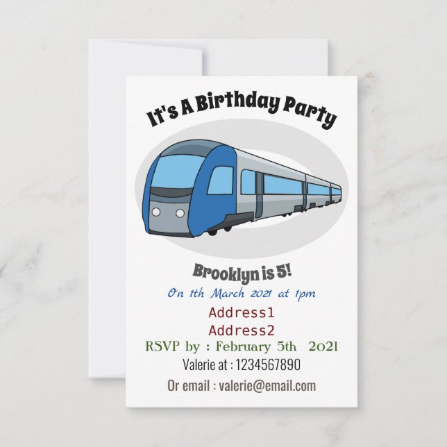 Abbildung des elektrischen Cartoon Einladung (Vorderseite)