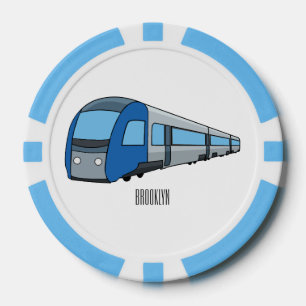 Abbildung des elektrischen Cartoon Pokerchips