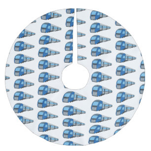 Abbildung des elektrischen Cartoon Polyester Weihnachtsbaumdecke