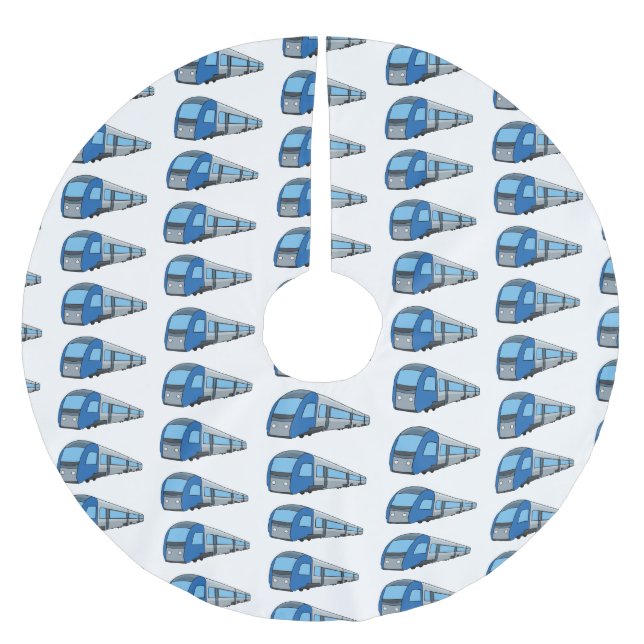 Abbildung des elektrischen Cartoon Polyester Weihnachtsbaumdecke (Vorderseite)