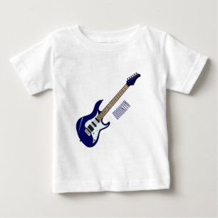 Abbildung des elektrischen Gitarren-Cartoon Baby T-shirt