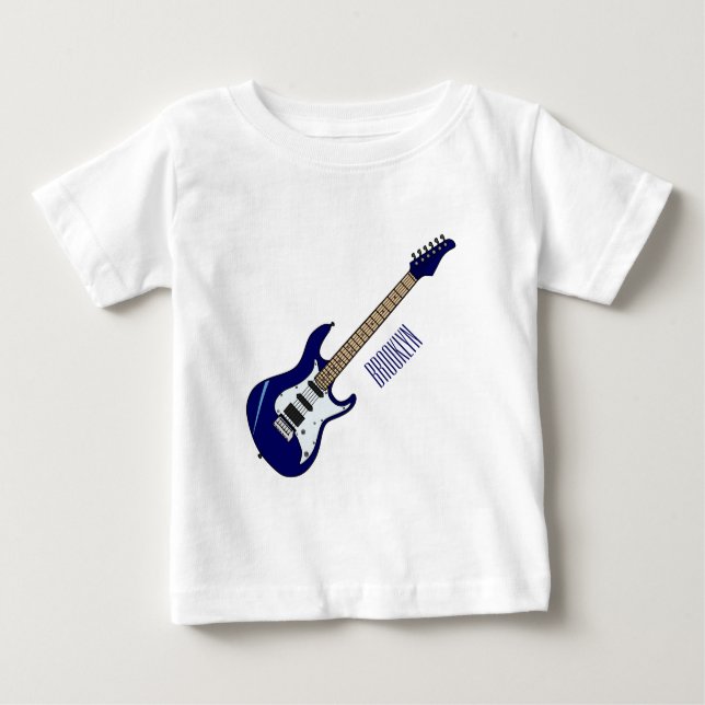 Abbildung des elektrischen Gitarren-Cartoon Baby T-shirt (Vorderseite)