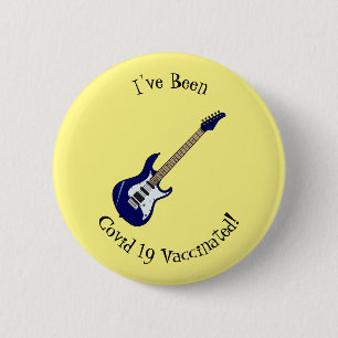 Abbildung des elektrischen Gitarren-Cartoon Button