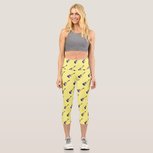 Abbildung des elektrischen Gitarren-Cartoon Capri Leggings