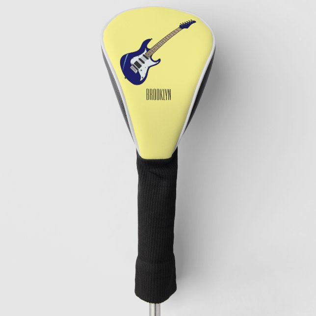 Abbildung des elektrischen Gitarren-Cartoon Golf Headcover (Vorderseite)