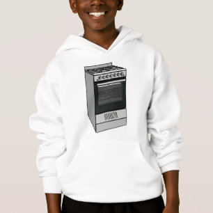 Abbildung des elektrischen Ofens Cartoon Hoodie