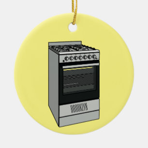 Abbildung des elektrischen Ofens Cartoon Keramik Ornament