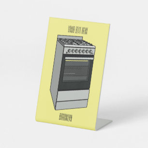 Abbildung des elektrischen Ofens Cartoon Sockelschild