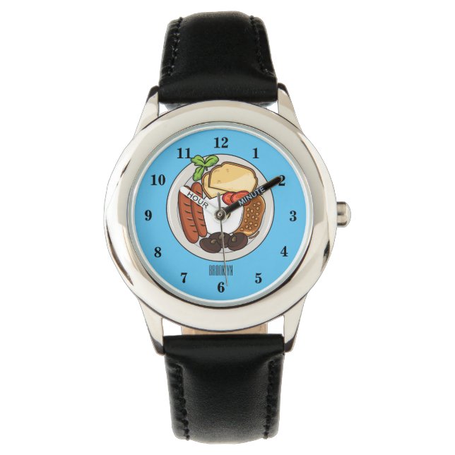 Abbildung des englischen Cartoon Armbanduhr (Vorderseite)