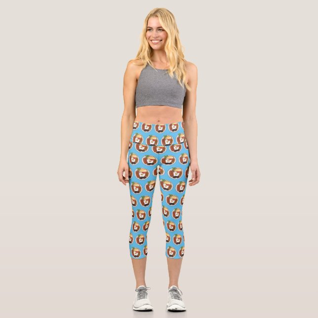 Abbildung des englischen Cartoon Capri Leggings (Vorderseite)