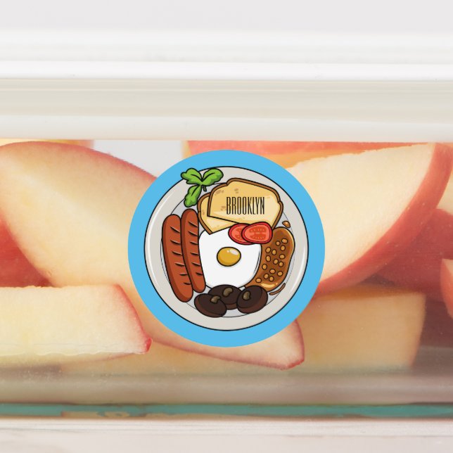 Abbildung des englischen Cartoon Etiketten (Befestigt)