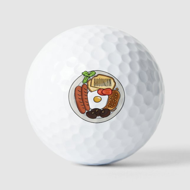 Abbildung des englischen Cartoon Golfball (Vorderseite)