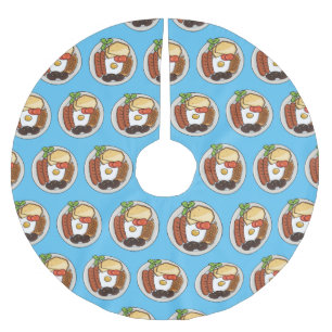 Abbildung des englischen Cartoon Polyester Weihnachtsbaumdecke